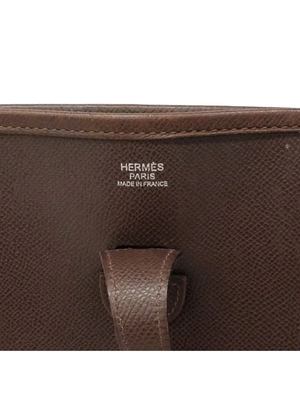 Hermes Shoulder Bag Evelyne Veau Epsom Havana Silver